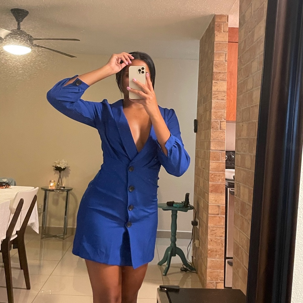 BLUE BLAZER DRESS FROM FASHION NOVA